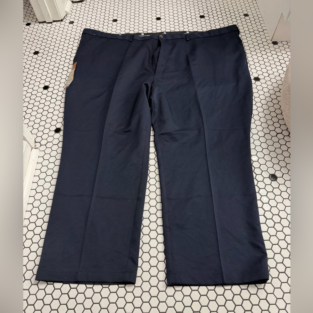 NWT Haggar classic fit cool 18 performance plain front Pants size 58x30